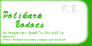 polikarp bodocs business card